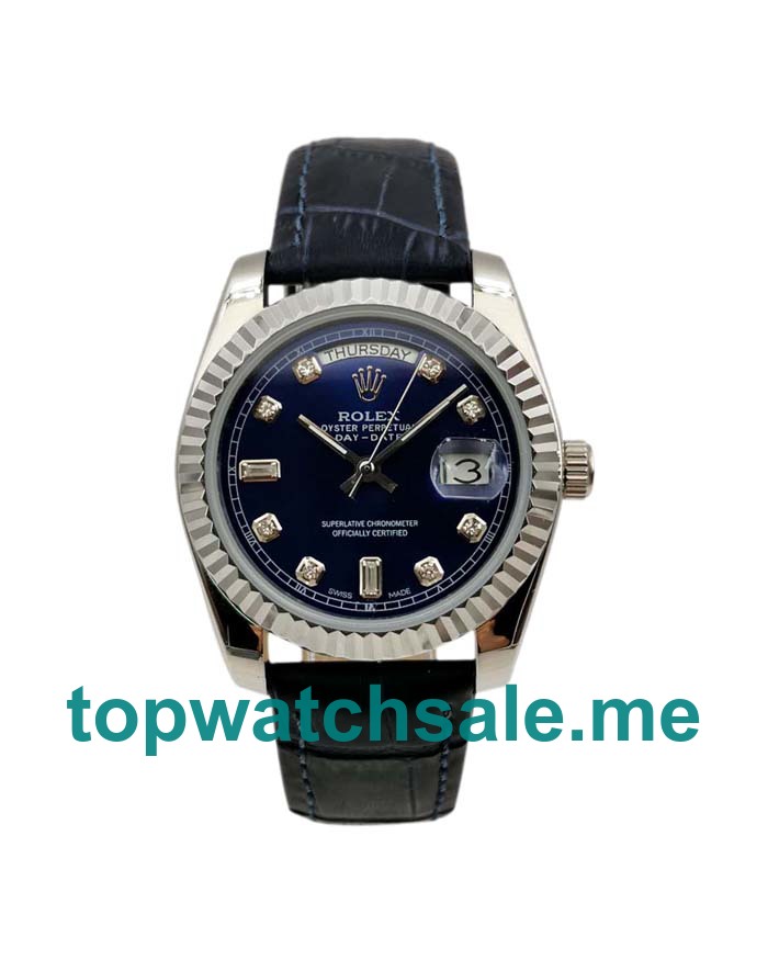 UK AAA Quality Rolex Day-Date 118139 Replica Watches With Blue Dials For Sale
