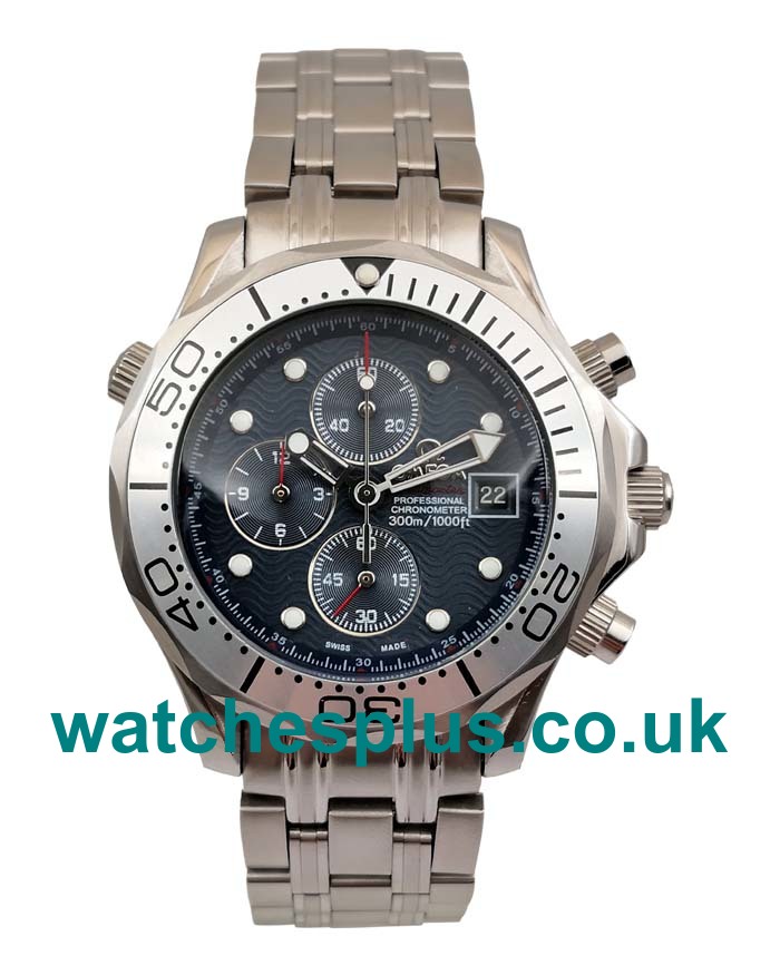 UK Best 1:1 Replica Omega Seamaster Chrono Diver 2598.80.00 With Blue Dials And Steel Cases Online