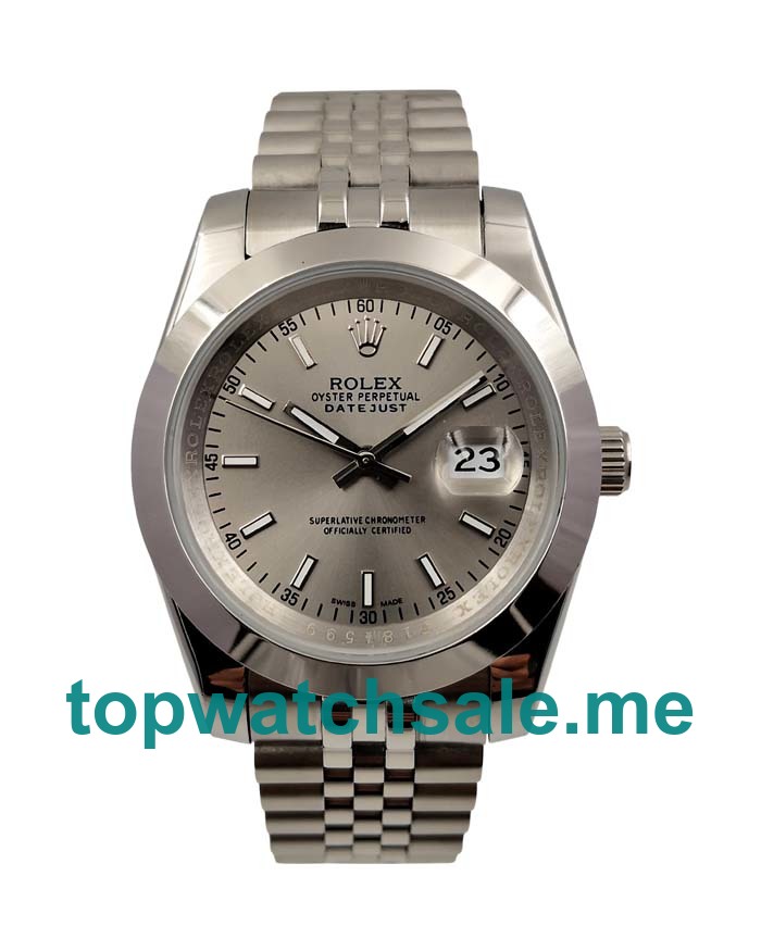 UK Best Quality Rolex Datejust 126300 Replica Watches With Gray Dials For Sale