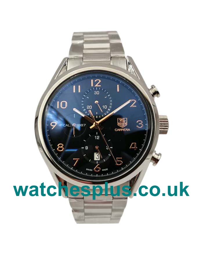 UK Cheap Replica TAG Heuer Carrera CAR2014.BA0796 With Black Dials And Steel Cases For Men