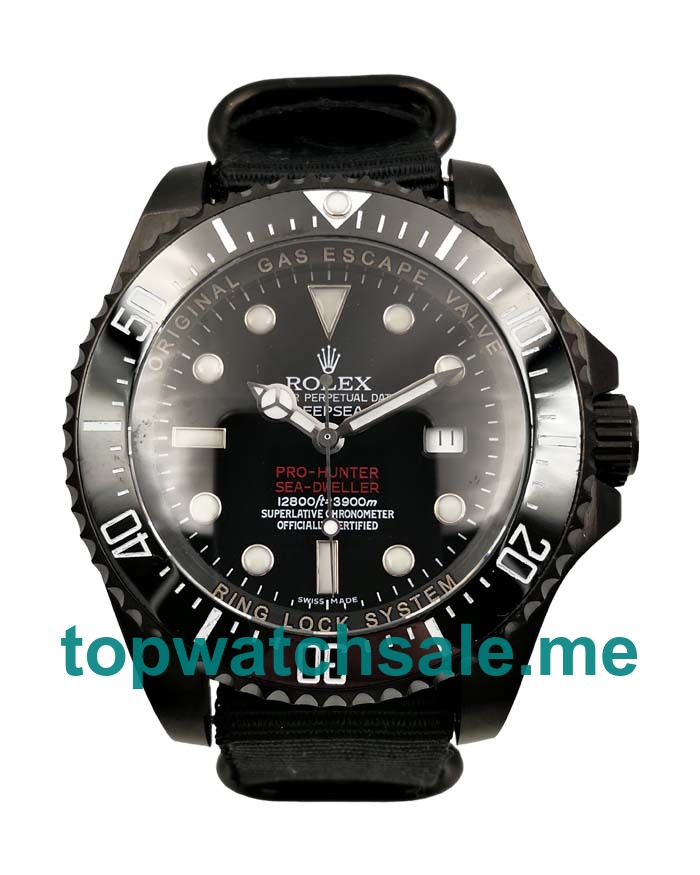 UK Best Quality Rolex Sea-Dweller Deepsea 116660 Replica Watches With Black Dials For Men