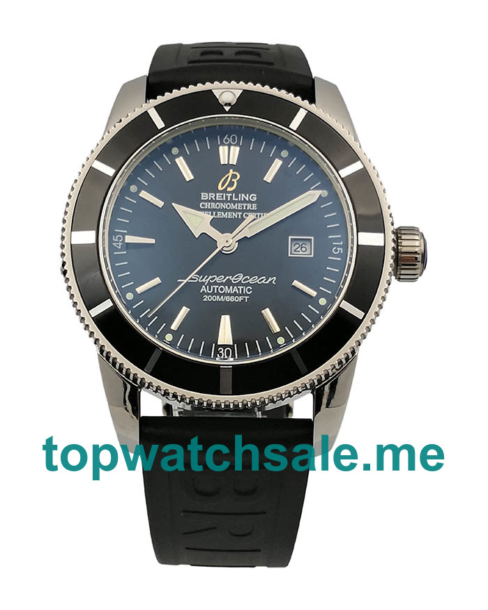 UK Luxury Fake Breitling Superocean Heritage A17321 With Black Dials And Steel Cases For Sale