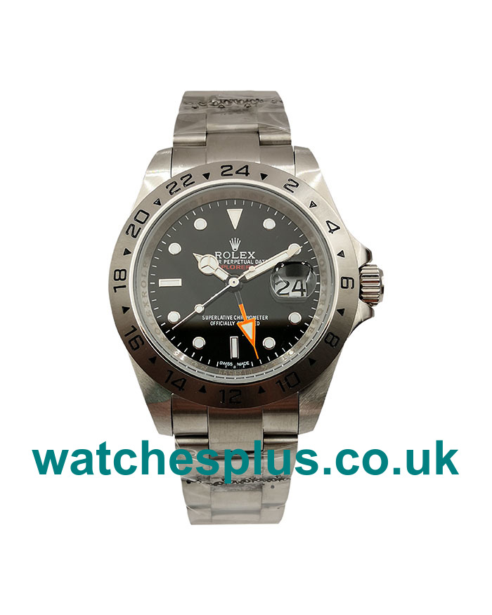 UK Best 1:1 Rolex Explorer II 216570 Replica Watches With Black Dials For Men