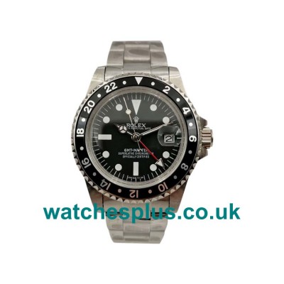 UK Best Quality Replica Rolex GMT-Master 16750 With Black Dials And Steel Cases For Men