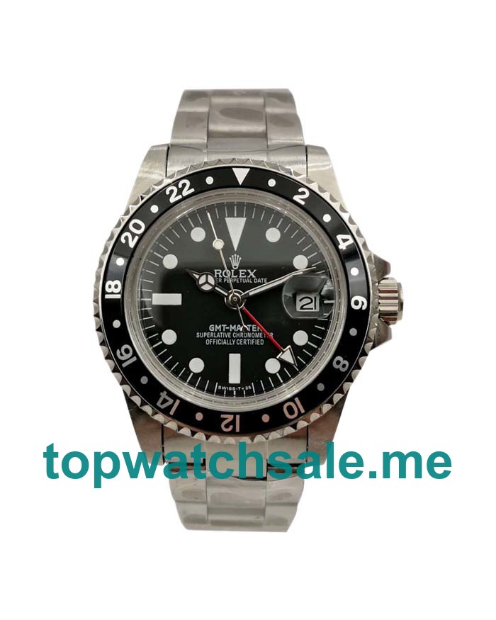UK Best Quality Replica Rolex GMT-Master 16750 With Black Dials And Steel Cases For Men