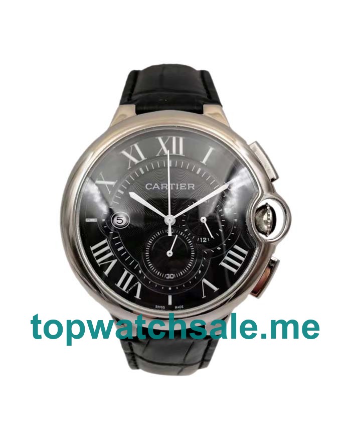 UK Best Quality Cartier Ballon Bleu W6920052 Replica Watches With Black Dials For Men