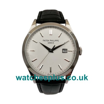 UK Top Patek Philippe Calatrava 5296G 38 MM Replica Watches With Silver Dials