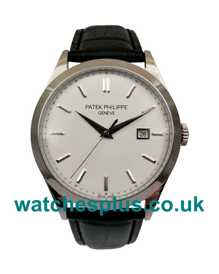 UK Top Patek Philippe Calatrava 5296G 38 MM Replica Watches With Silver Dials