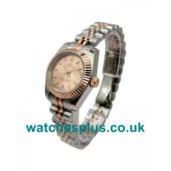 26 MM Best 1:1 Rolex Lady-Datejust 179171 Replica Watches With Pink Dials For Women