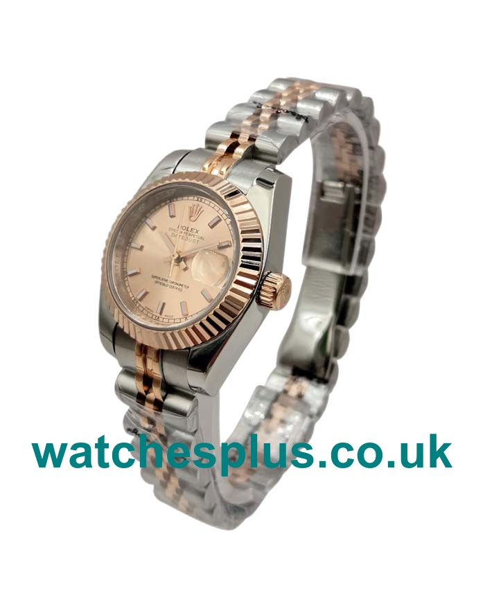 26 MM Best 1:1 Rolex Lady-Datejust 179171 Replica Watches With Pink Dials For Women