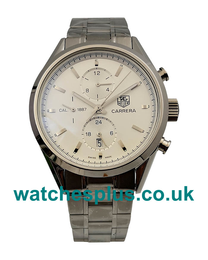 UK Buy Replica TAG Heuer Carrera CAR2111.BA0720 - 44 MM Watches With Silver Dials For Sale