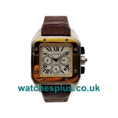 UK High Quality Fake Cartier Santos 100 W20091X7 With Silver Dials And Automatic Movement Online