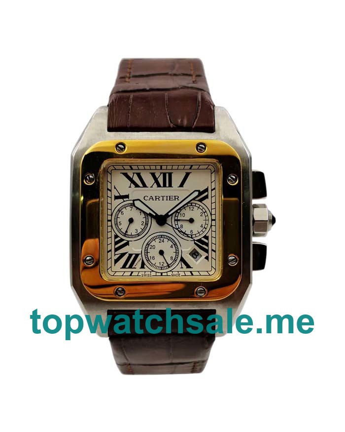 UK High Quality Fake Cartier Santos 100 W20091X7 With Silver Dials And Automatic Movement Online