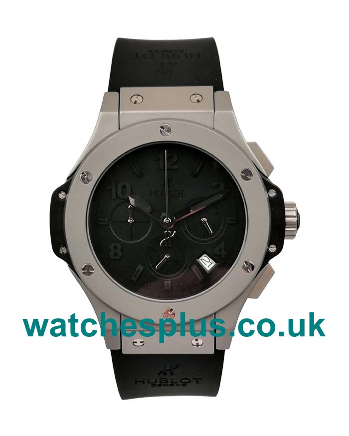 UK Best Quartz Movement Hublot Big Bang 301.AI.460.RX Replica Black Dial Titanium Case