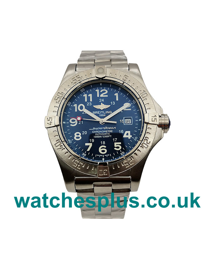UK AAA Quality Breitling Superocean A57035 Replica Watches With Blue Dials For Men