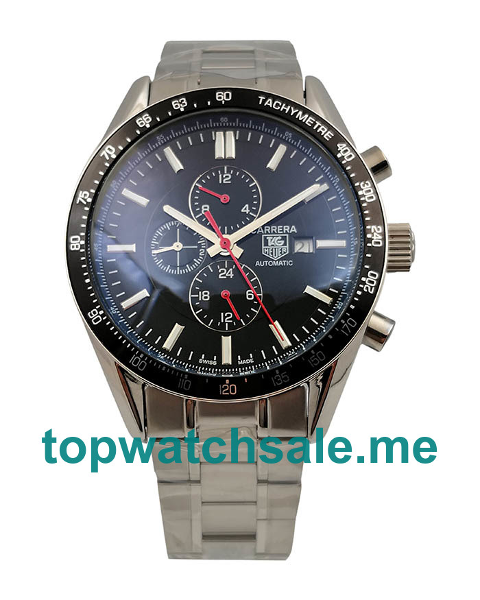 UK High Quality Fake TAG Heuer Carrera CV2014.BA0794 With Black Dials And Steel Cases For Men