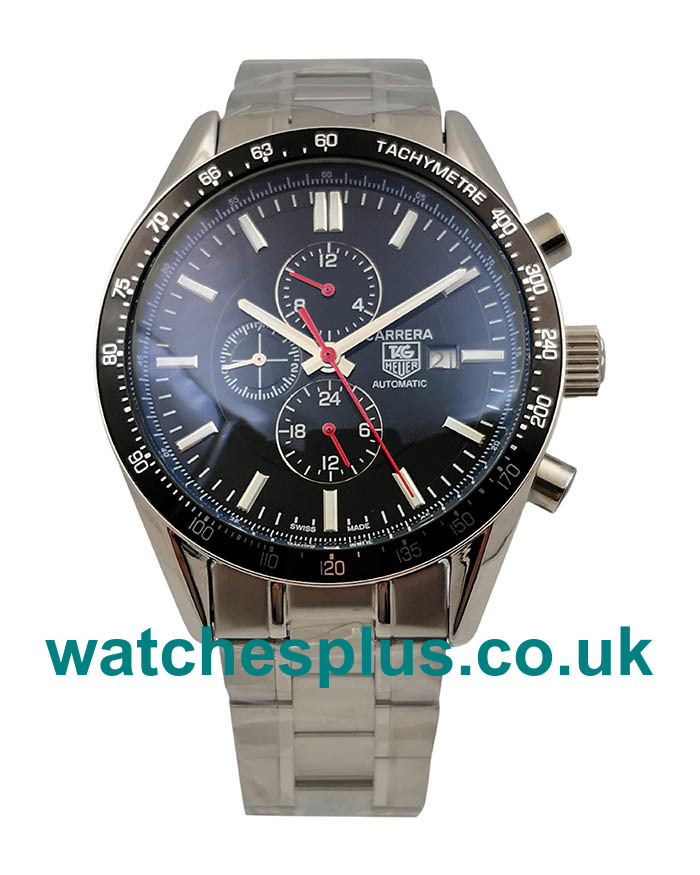 UK High Quality Fake TAG Heuer Carrera CV2014.BA0794 With Black Dials And Steel Cases For Men