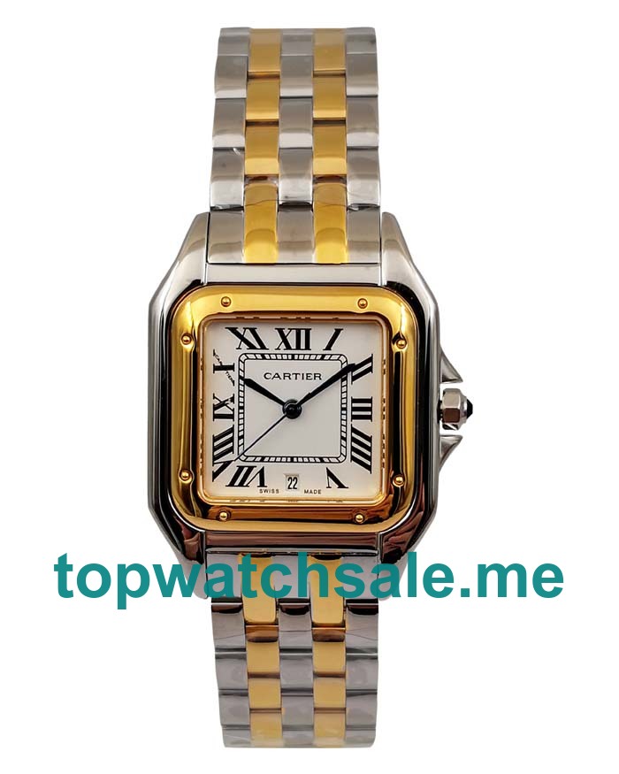 UK Best Quality Cartier Panthere 83083444 Replica Watches With White Dials For Women