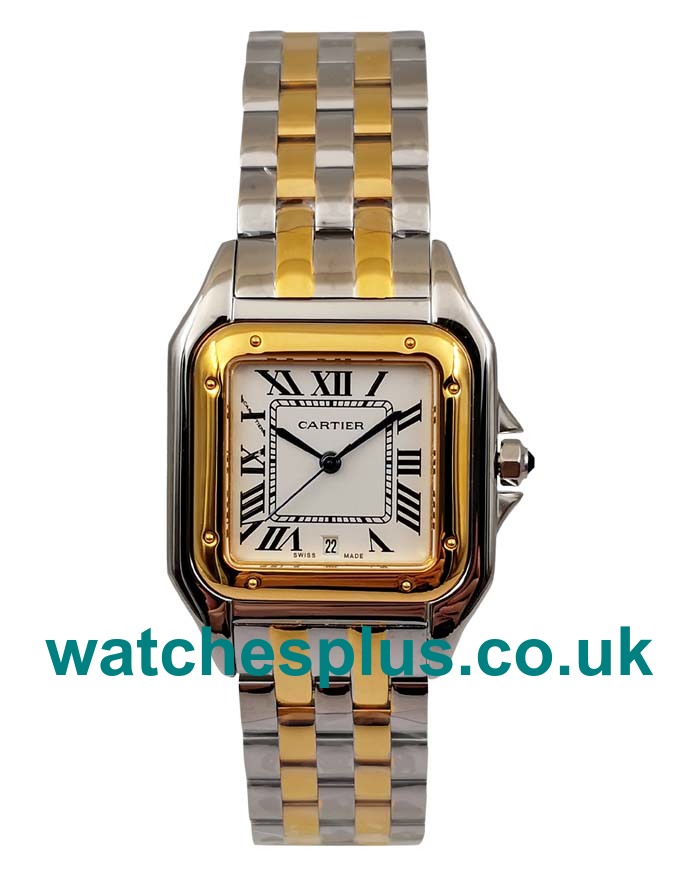 UK Best Quality Cartier Panthere 83083444 Replica Watches With White Dials For Women