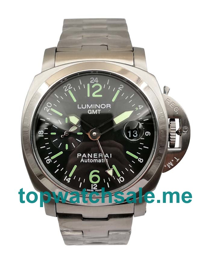 UK Swiss Made Replica Panerai Luminor GMT PAM00297 With Black Dials For Sale