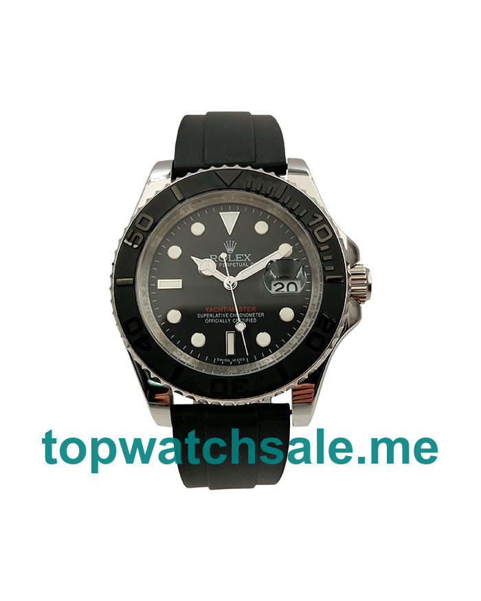 UK Best 1:1 Rolex Yacht-Master 169622 Replica Watches With Black Dials For Men