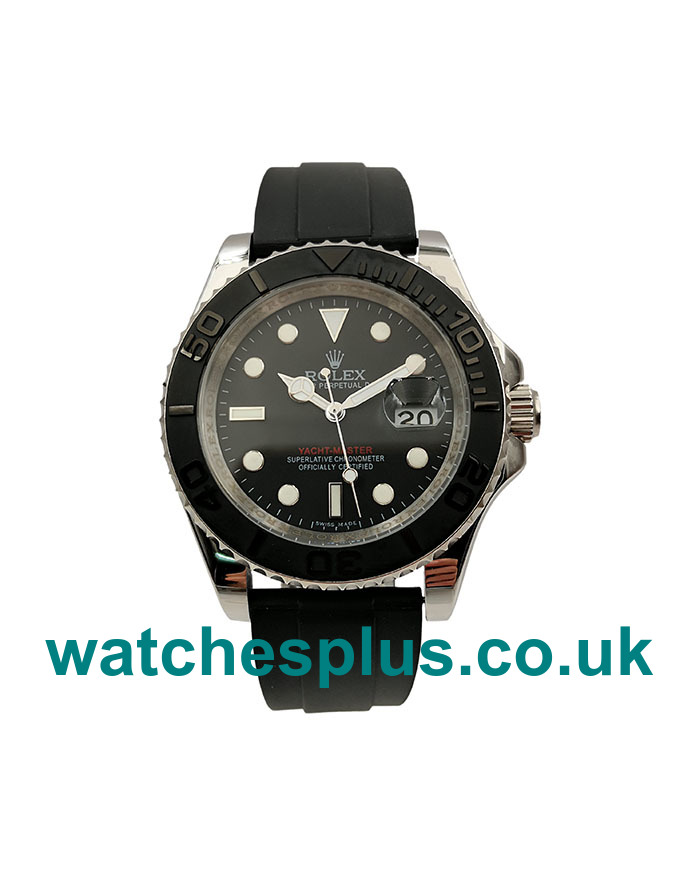 UK Best 1:1 Rolex Yacht-Master 169622 Replica Watches With Black Dials For Men