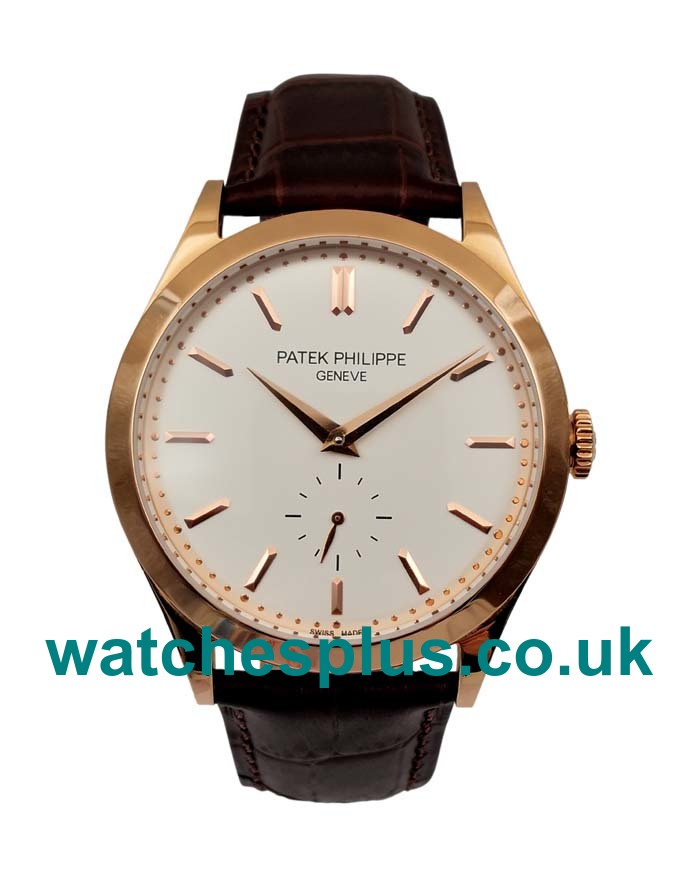 UK 1:1 Patek Philippe Calatrava 5123R-001 Replica Watches With White Dials