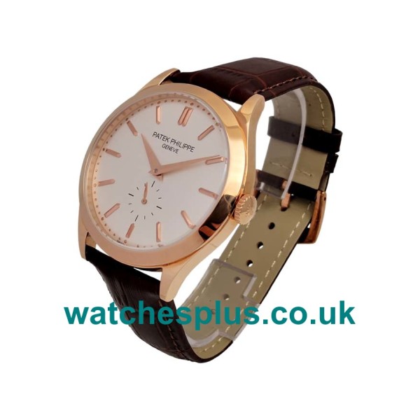 UK 1:1 Patek Philippe Calatrava 5123R-001 Replica Watches With White Dials