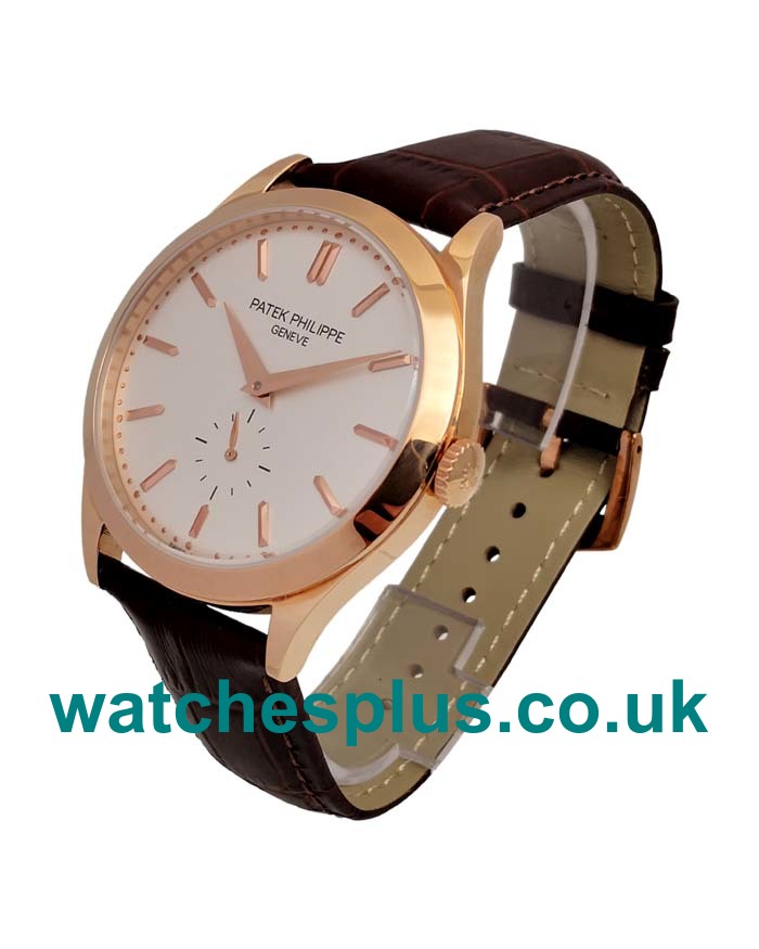 UK 1:1 Patek Philippe Calatrava 5123R-001 Replica Watches With White Dials