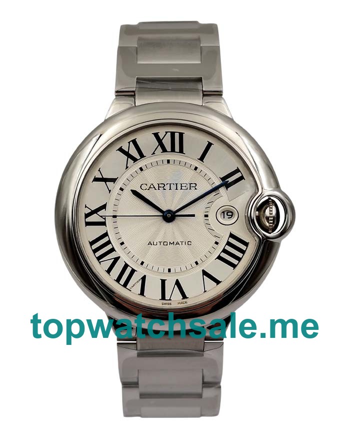 UK Luxury Cartier Ballon Bleu W69012Z4 Replica Watches With Silver Dials For Men
