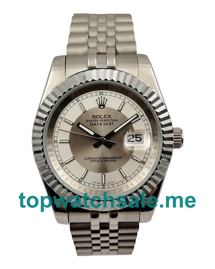 UK Cheap Rolex Datejust 116234 Replica Watches With Silver Dials For Men