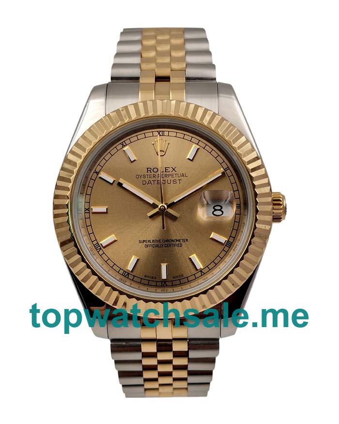 UK Perfect Rolex Datejust 116233 Replica Watches With Champagne Dials For Sale