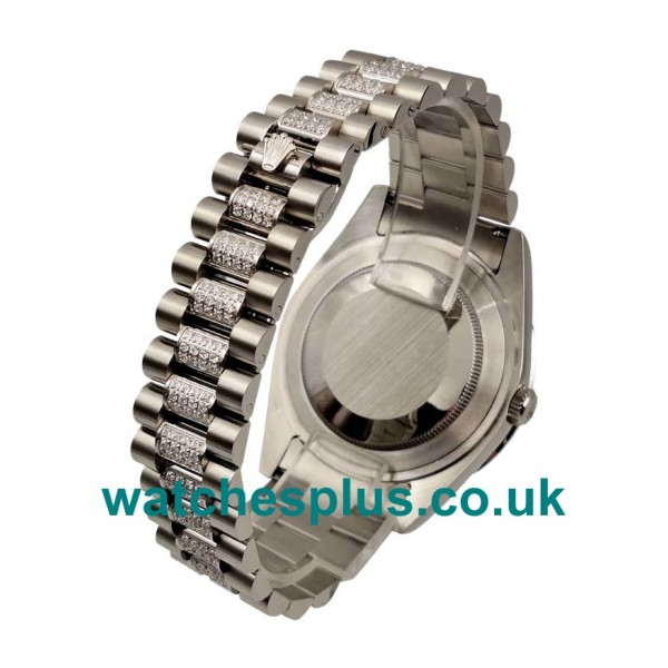 UK 41 MM Luxury Replica Rolex Day-Date 118346 With Blue Dials And Steel Cases For Sale