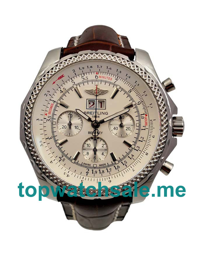 UK Swiss Valjoux 7750 Movement Breitling Bentley 6.75 A44362 Replica Watches With White Dials For Men
