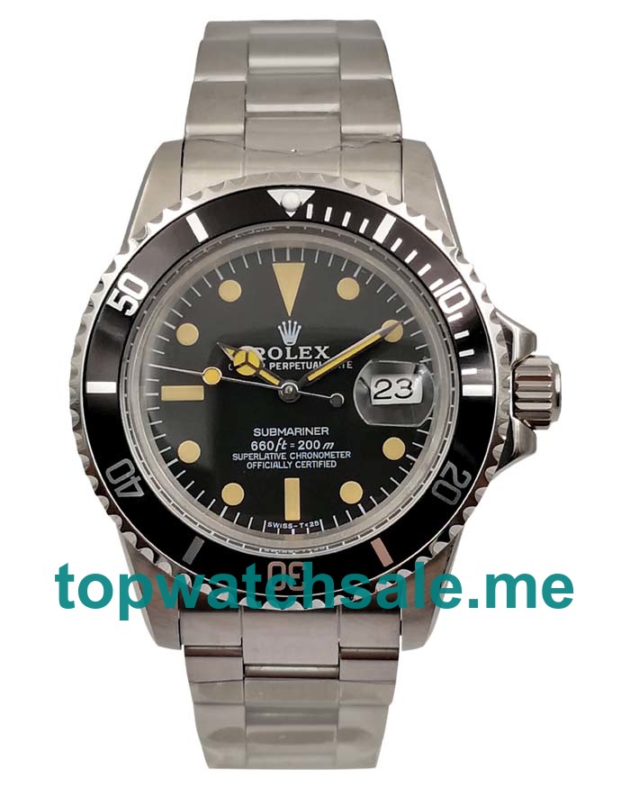 UK High Quality Rolex Submariner 1680 Replica Watches With Black Dials For Men
