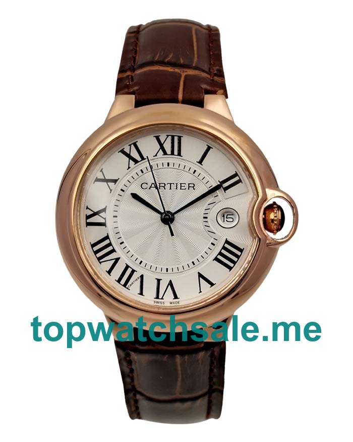 UK Best 1:1 Cartier Ballon Bleu W6900651 Replica Watches With Silver Dials For Men
