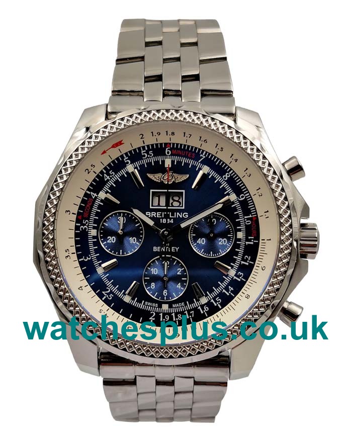 UK Best Quality Replica Breitling Bentley 6.75 A44362 With Blue Dials Steel Cases For Sale