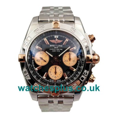 UK Best 1:1 Breitling Chronomat IB0110 Fake Watches With Black Dials Online