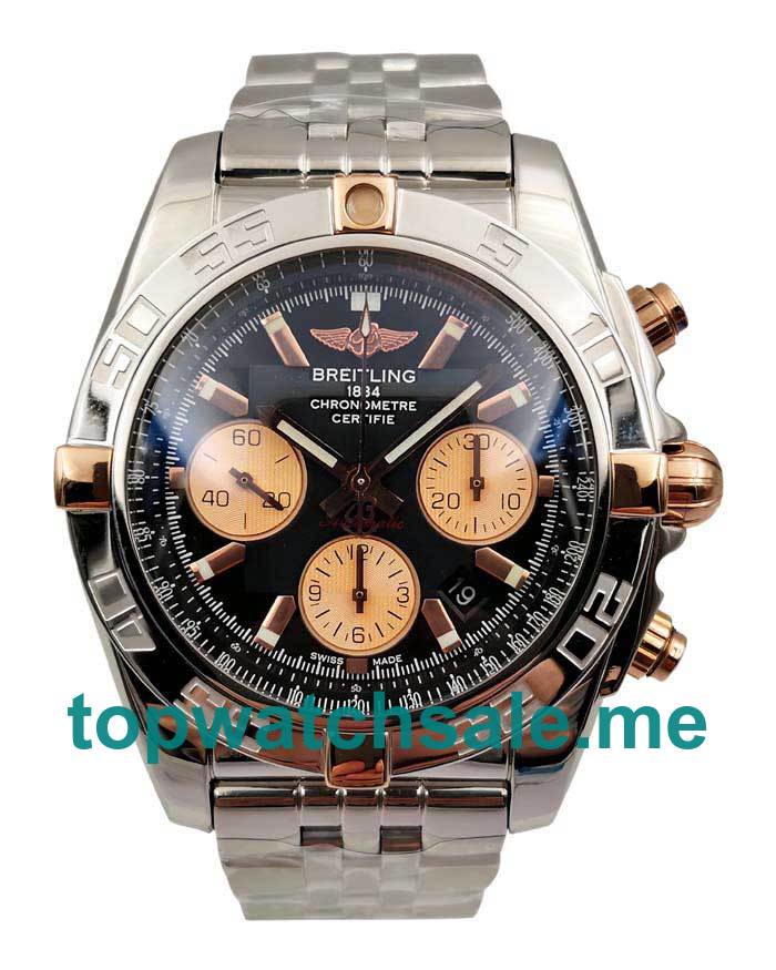 UK Best 1:1 Breitling Chronomat IB0110 Fake Watches With Black Dials Online