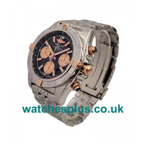 UK Best 1:1 Breitling Chronomat IB0110 Fake Watches With Black Dials Online