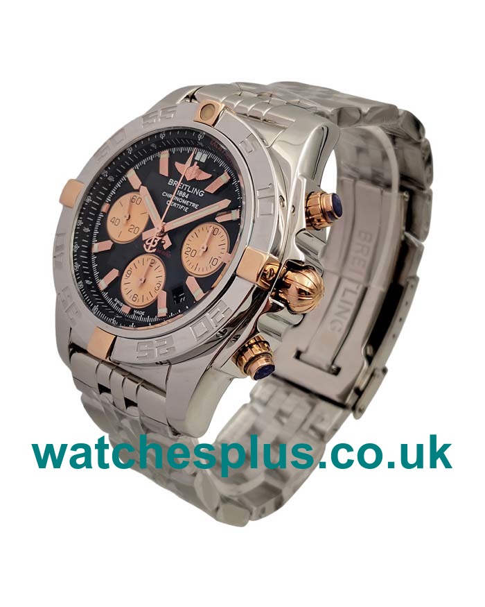 UK Best 1:1 Breitling Chronomat IB0110 Fake Watches With Black Dials Online