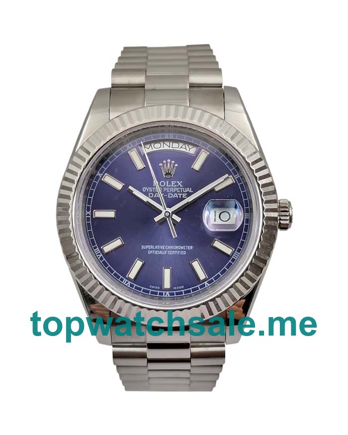 UK Best 1:1 Rolex Day-Date 118239 41 MM Replica Watches With Blue Dials For Sale