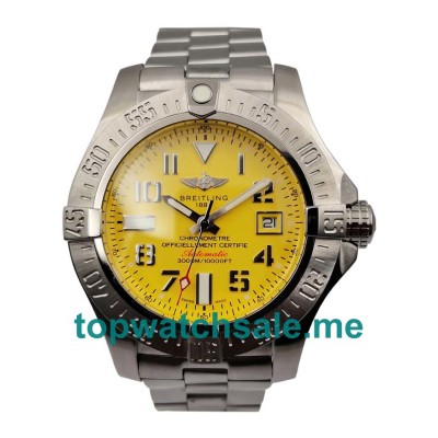 UK 1:1 Breitling Avenger Seawolf A17331101I1A1 Fake Watches With Yellow Dials For Men