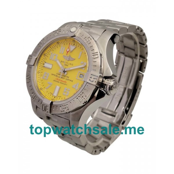 UK 1:1 Breitling Avenger Seawolf A17331101I1A1 Fake Watches With Yellow Dials For Men