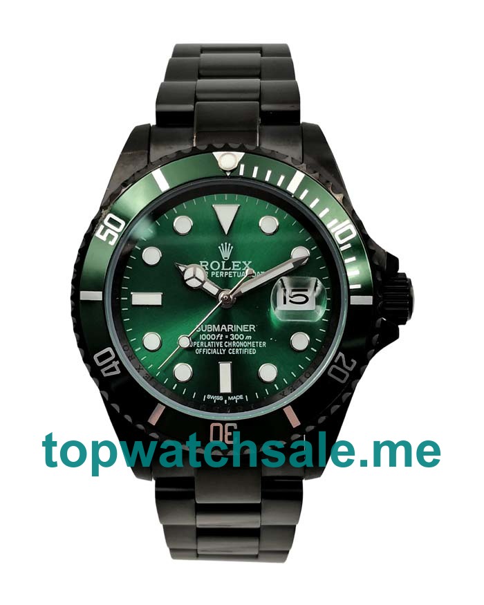 40 MM Best Quality Rolex Submariner 116610 LV Fake Watches With Green Dials For Men