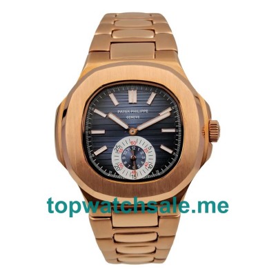 UK Best Quality Replica Patek Philippe Nautilus 5980/1R With Blue Dials And Rose Gold Cases For Sale