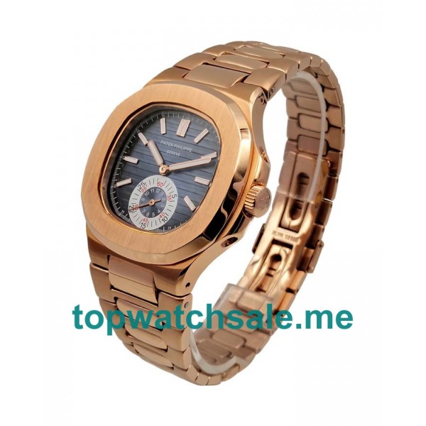 UK Best Quality Replica Patek Philippe Nautilus 5980/1R With Blue Dials And Rose Gold Cases For Sale
