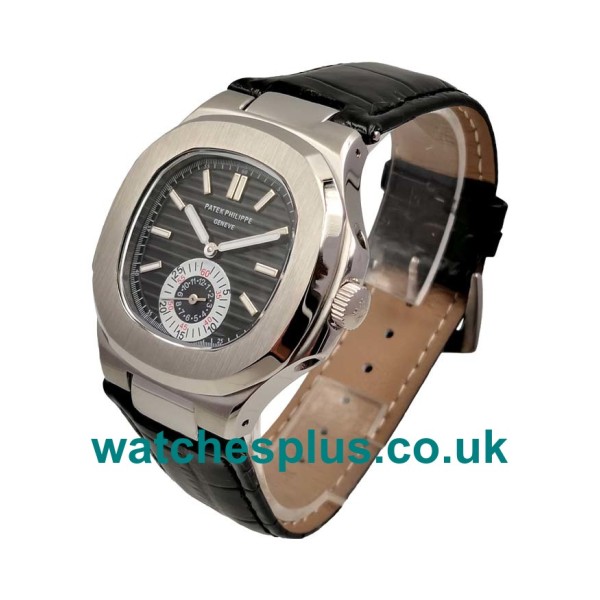 UK Cheap Patek Philippe Nautilus 5980 Replica Watches With Black Dials