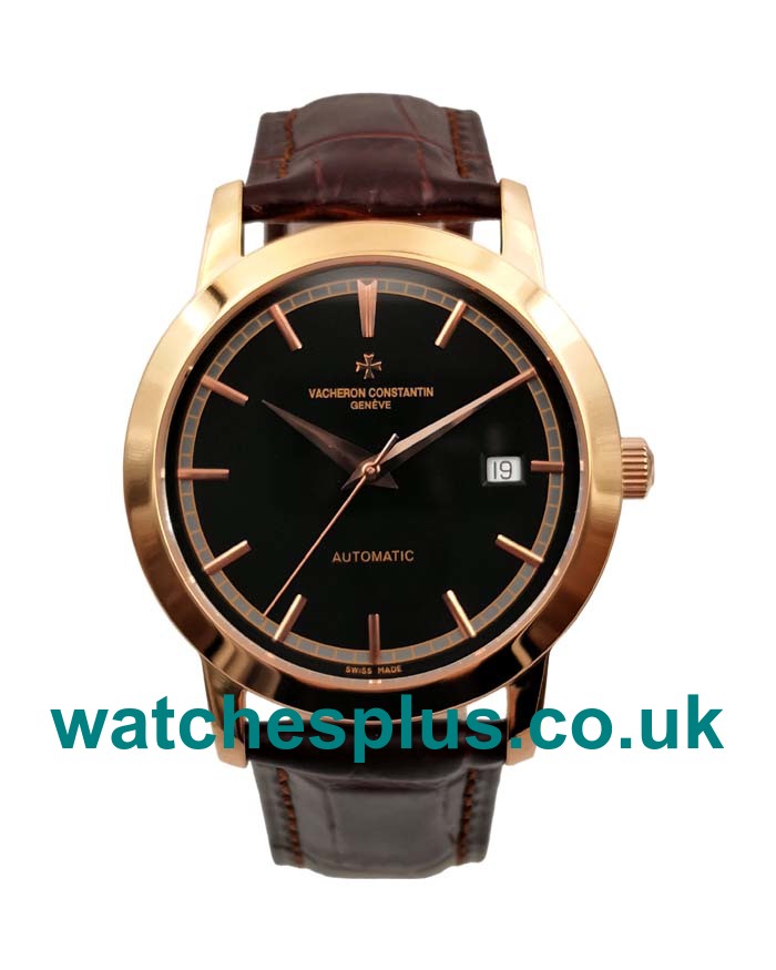 UK Best Quality Replica Vacheron Constantin Traditionnelle With Black Dials And Rose Gold Cases For Sale
