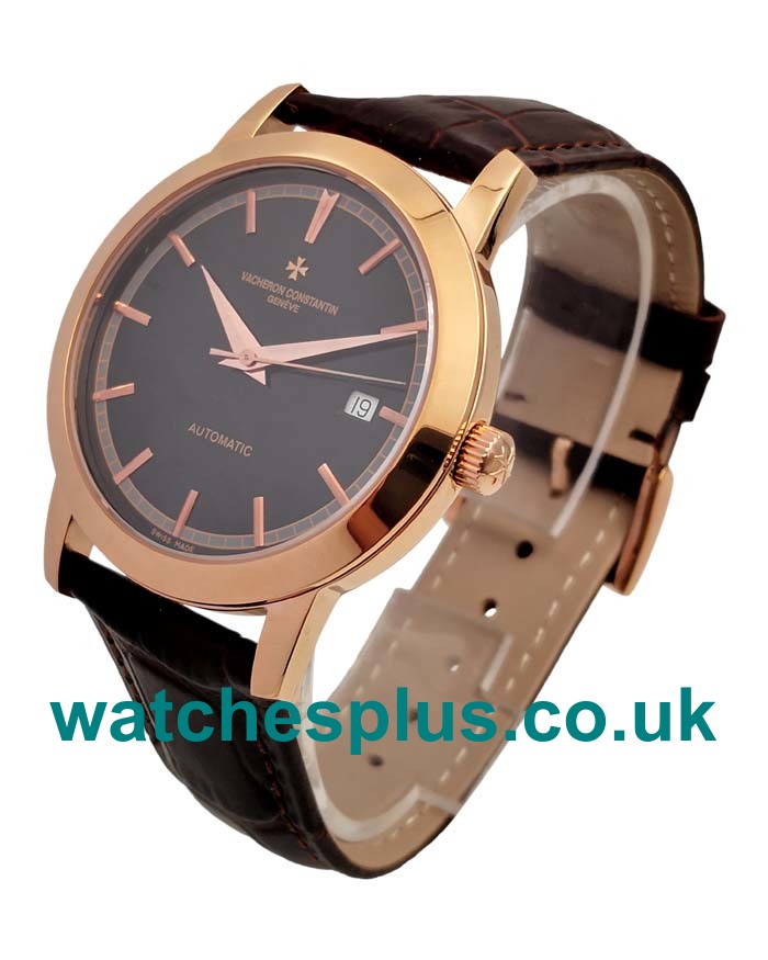 UK Best Quality Replica Vacheron Constantin Traditionnelle With Black Dials And Rose Gold Cases For Sale